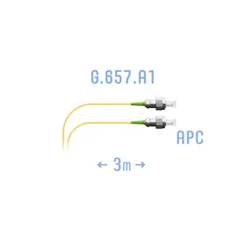Шнур монтажный оптический FC/APC SM G.657.A1 3 метра